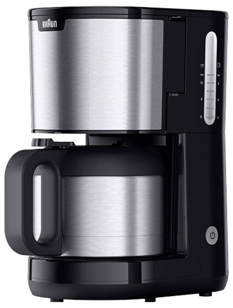 Braun KF 1505 BK Kaffeemaschine Edelstahl, Schwarz Fassungsvermögen