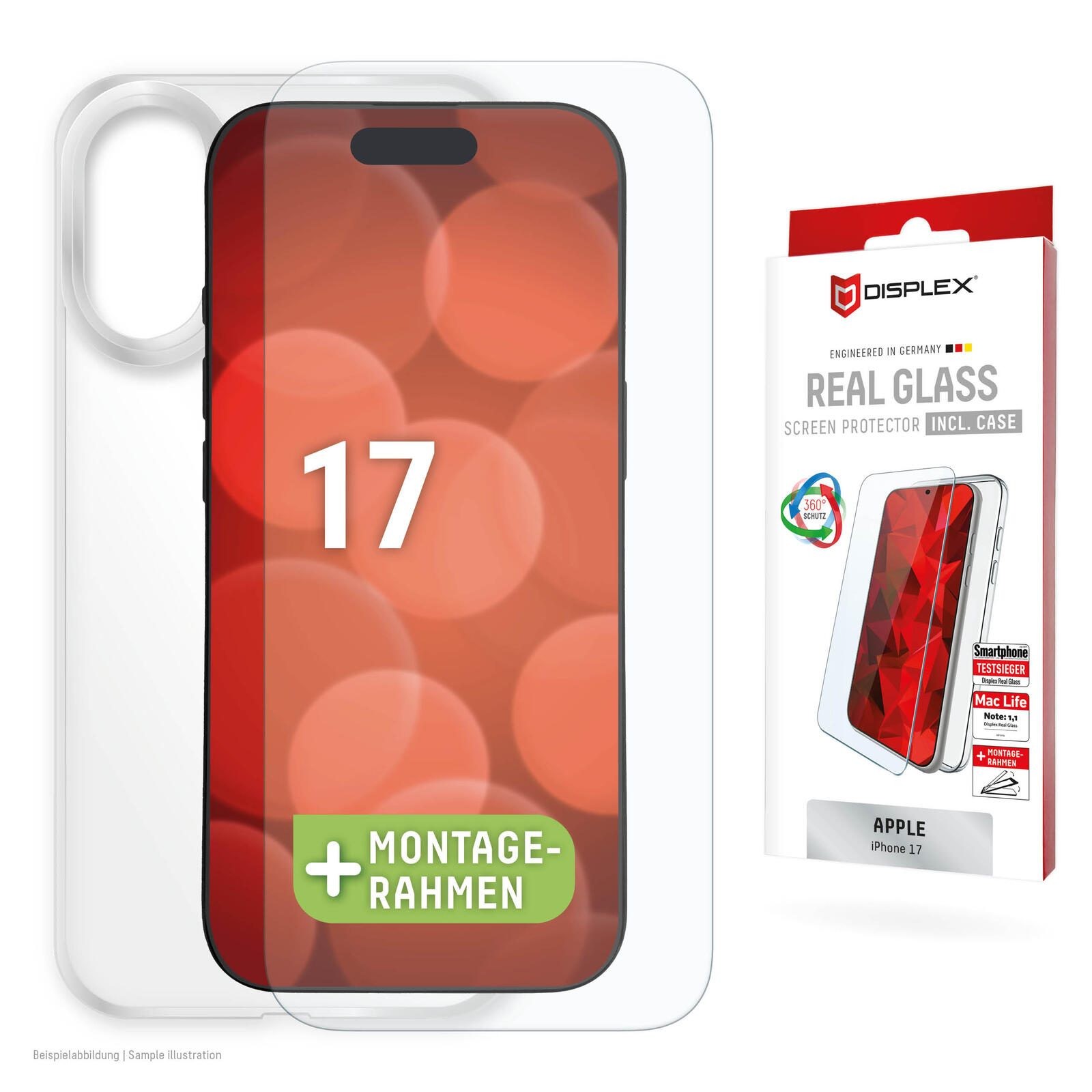 Displex Screen Protector + Case for Apple iPhone 17, Eco Mounting
