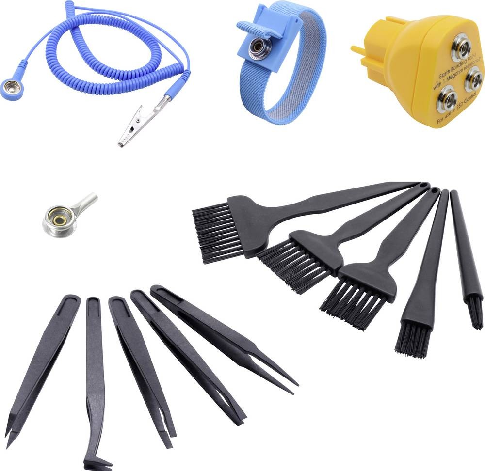 Quadrios ESD-Erdungsbox 3.60m Druckknopf 10 mm, Bananenstecker,
