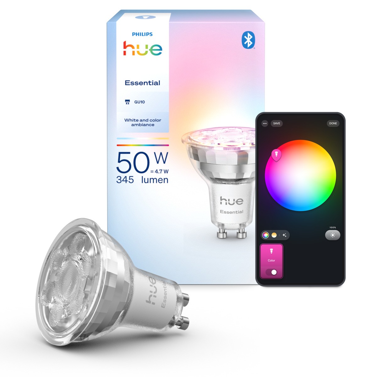Philips Hue White and colour ambience Essential GU10 smart