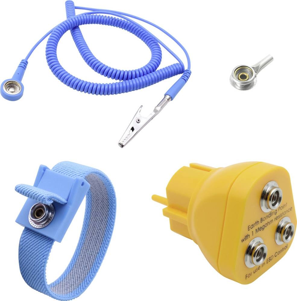 Quadrios ESD-Erdungsbox 3.60m Druckknopf 10 mm, Bananenstecker,