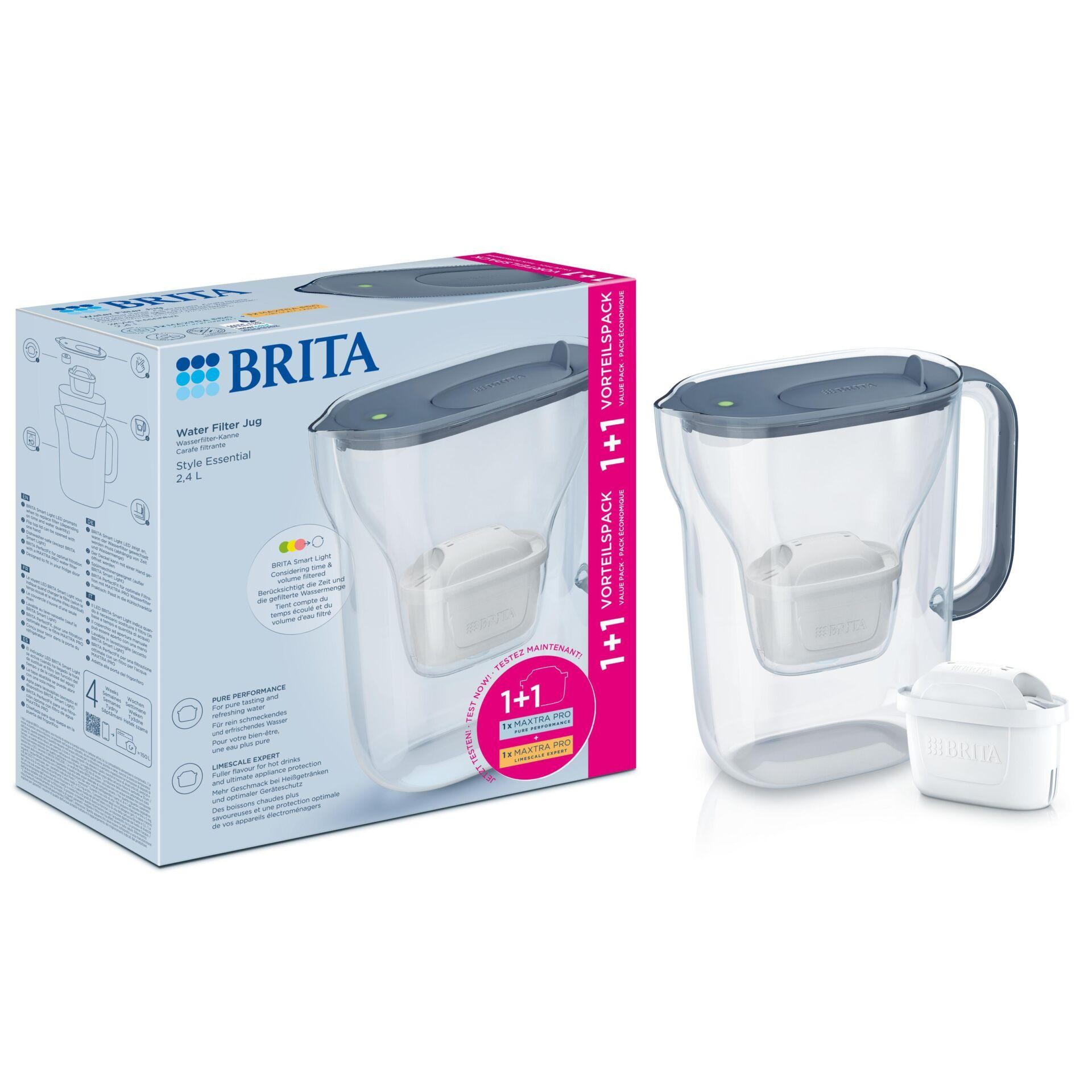 Brita Style Essential Pitcher water filter 2.4 L Blue, Transparent -