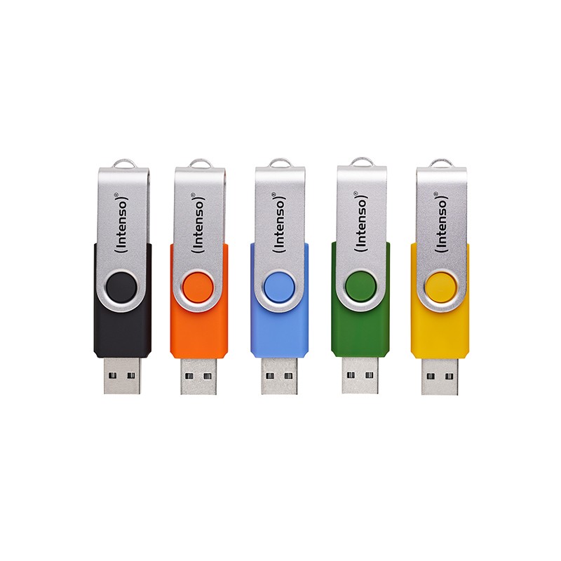 Intenso 5 x Clé USB Office Line, 16 Go, USB-A, 3.2 Gen 1x1, couleurs