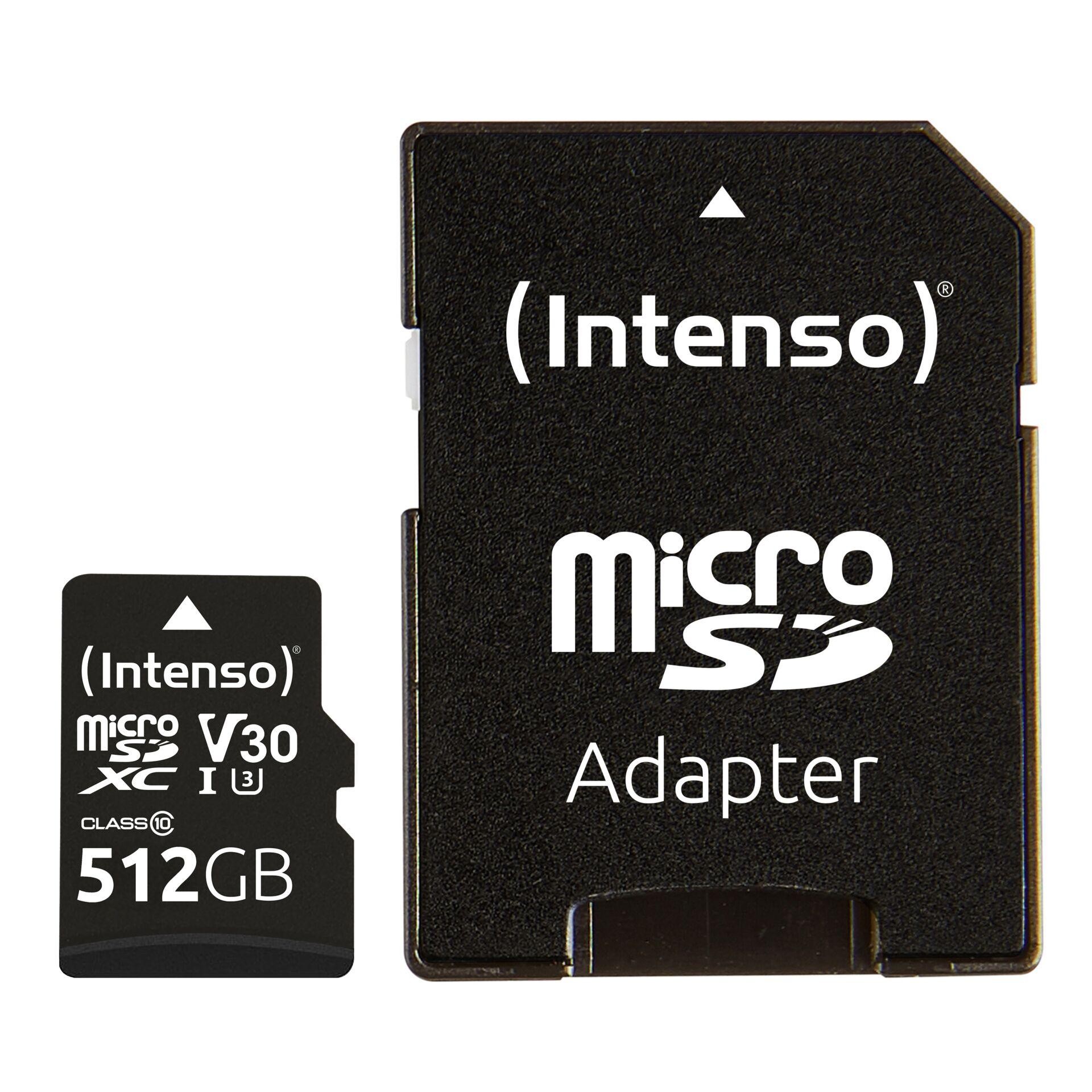Intenso 3433493 memory card 512 GB MicroSDXC UHS-I Class 10 - Intenso