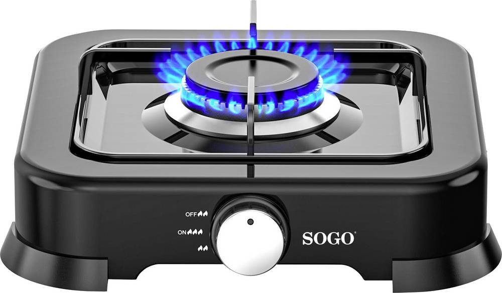 Sogo COC-SS-10233 piano cottura Nero Libera installazione 29 cm Gas 1