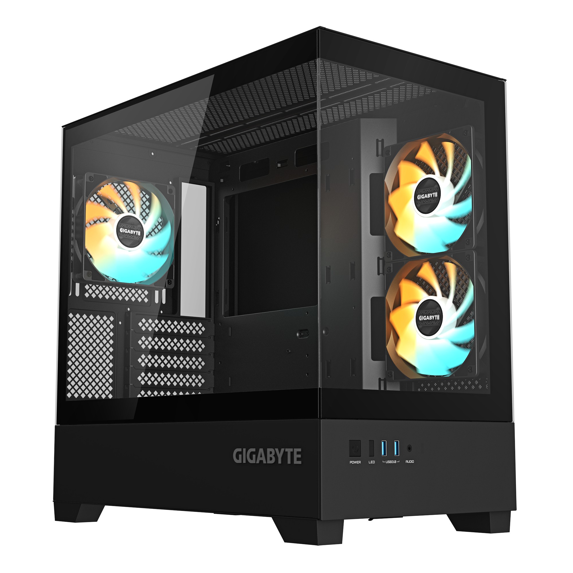 GIGABYTE C201 PANORAMIC PC Case - Mid Tower, m-ATX, 360mm radiator