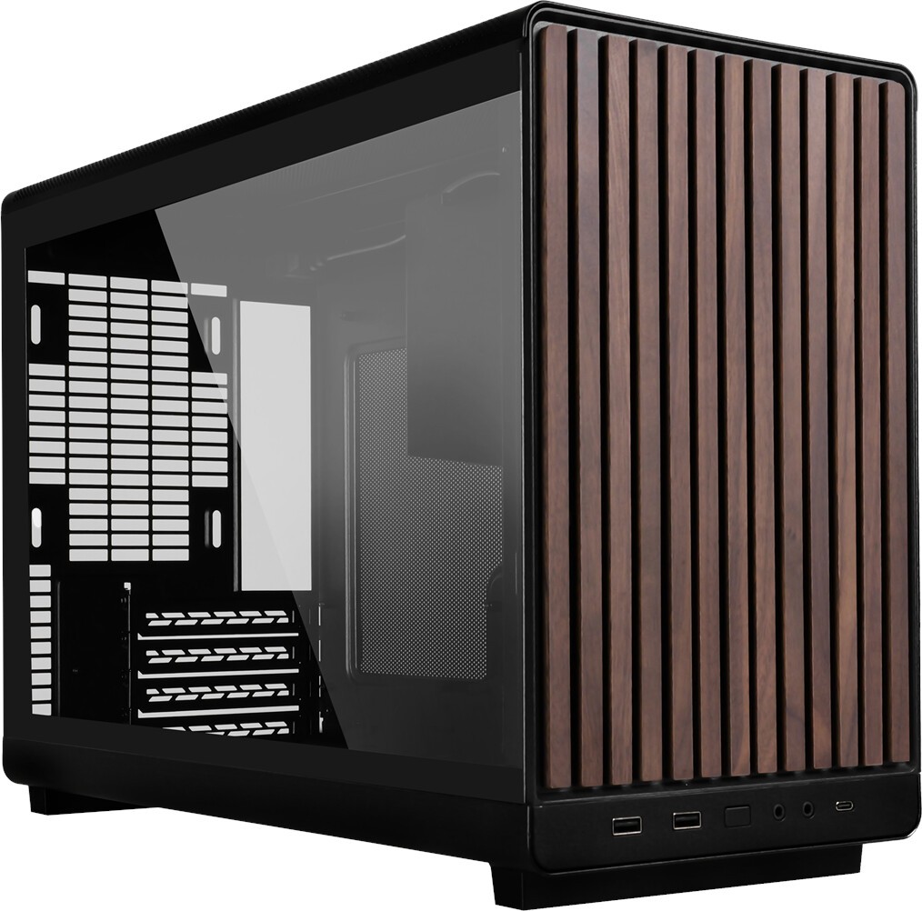 Lian Li DAN Cases A3-mATX Black TG Wood Edition | PC-box