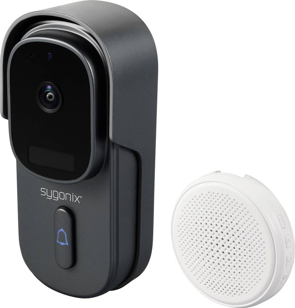 Sygonix IP-Video-Türsprechanlage WLAN, Funk Grau, Weiß