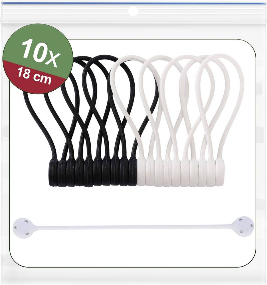 Quadrios 25CA577 25CA577 Magnet-Kabelbinder black, white 10St.