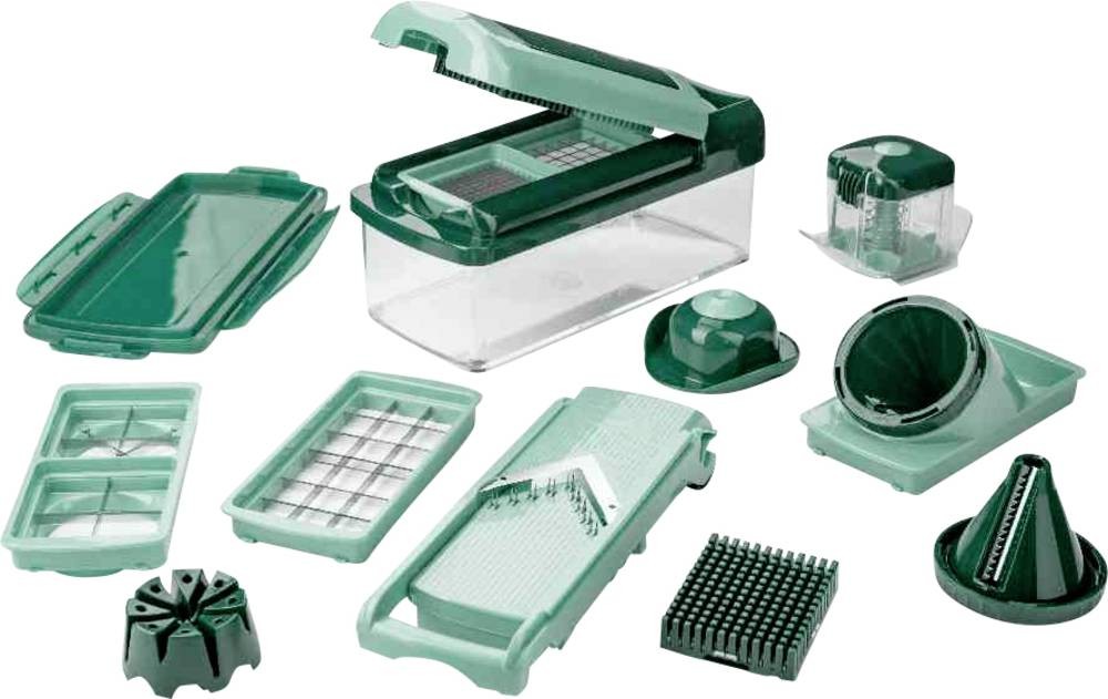 Genius A33811 ustensile pour râper et émincer Vert, Transparent -