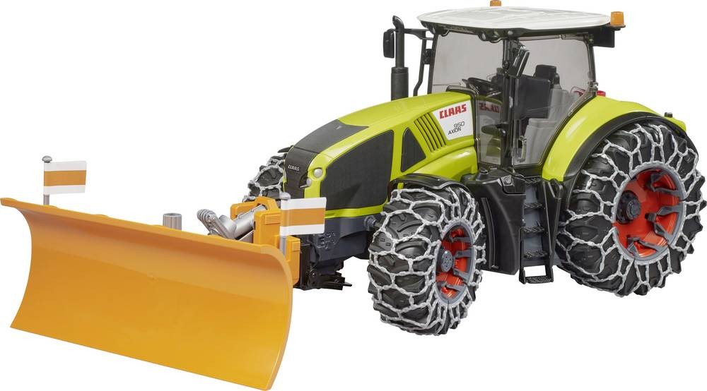 BRUDER Claas Axion 950 with Snow Chains and Plough Blade - BRUDER