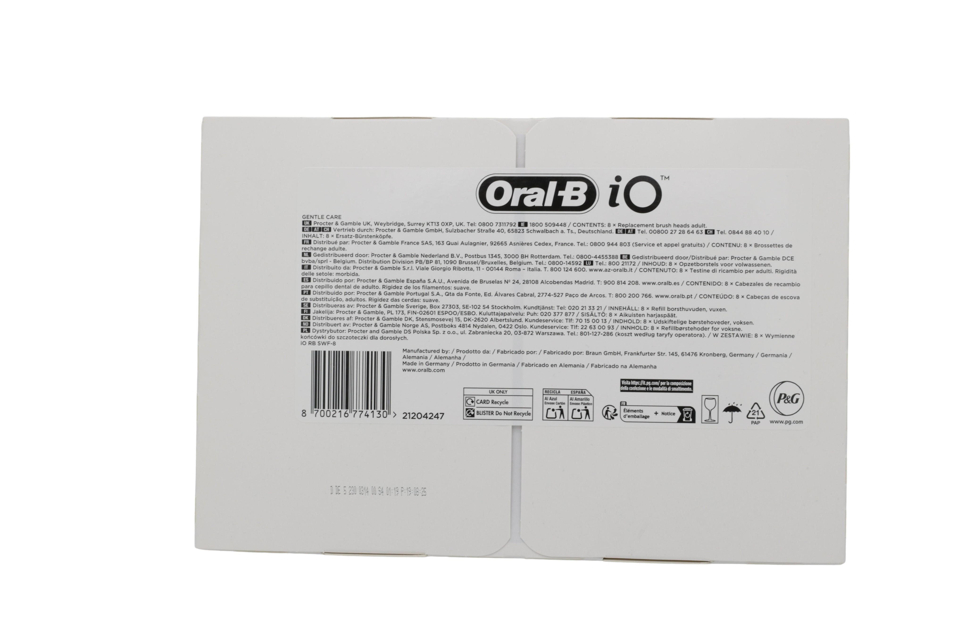 Oral-B iO Gentle Care 8 pc(s) White - Oral-B iO Gentle Care, 8 pc(s),