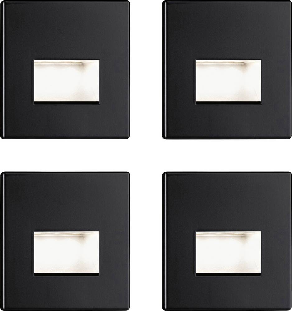 Paulmann 41308 Edge LED-Wandeinbauleuchte 4er Set LED LED Schwarz (
