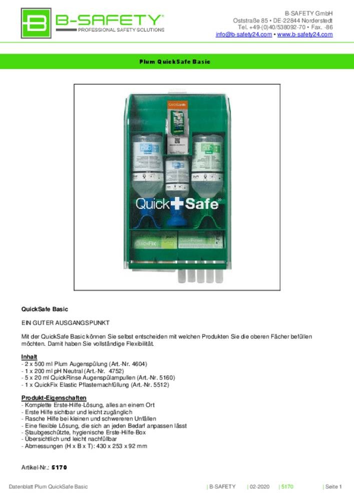 B-SAFETY 5170 Erste Hilfe Set 253 x 430 x 92