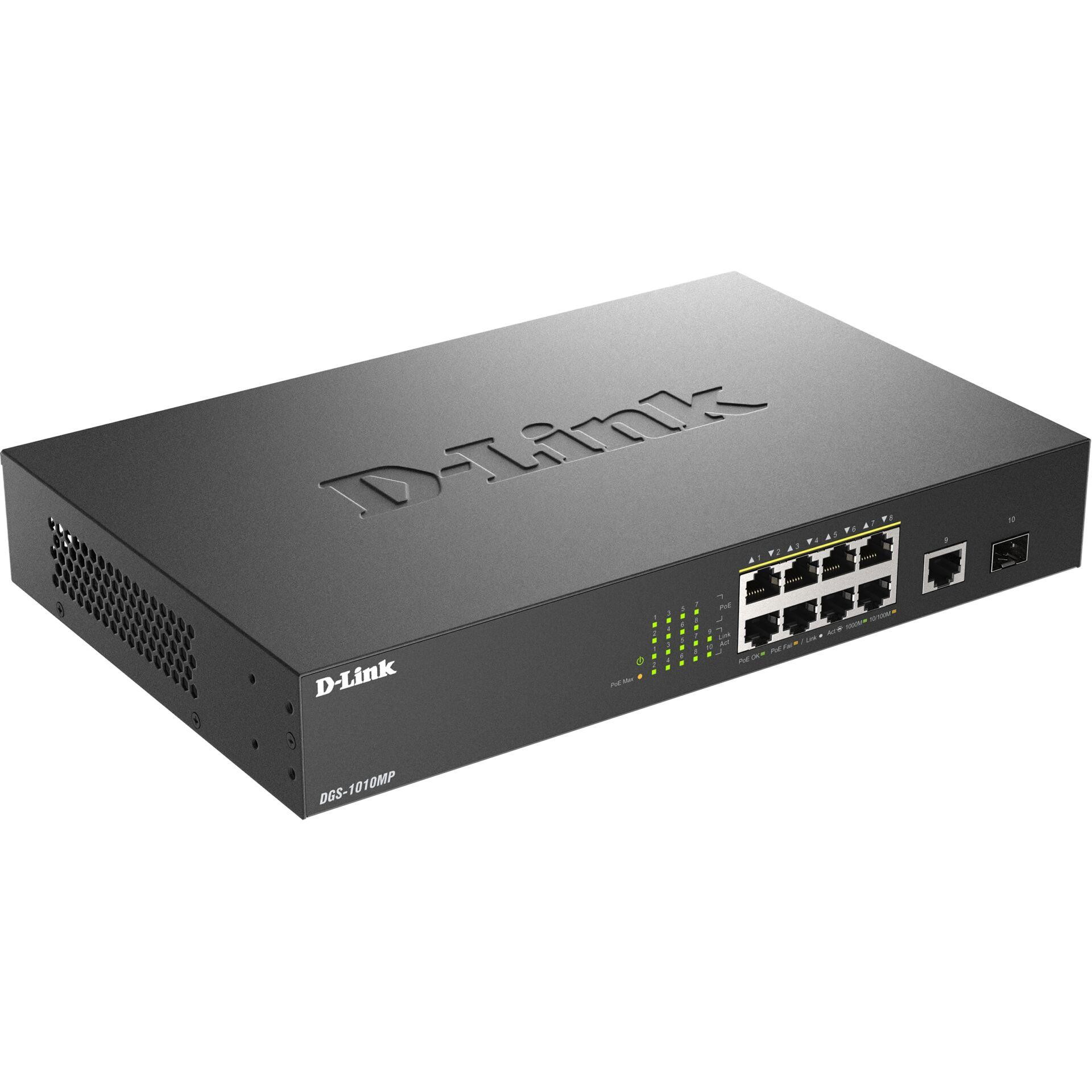 D-Link DGS-1010MP/E network switch Unmanaged L2 Gigabit Ethernet (10/