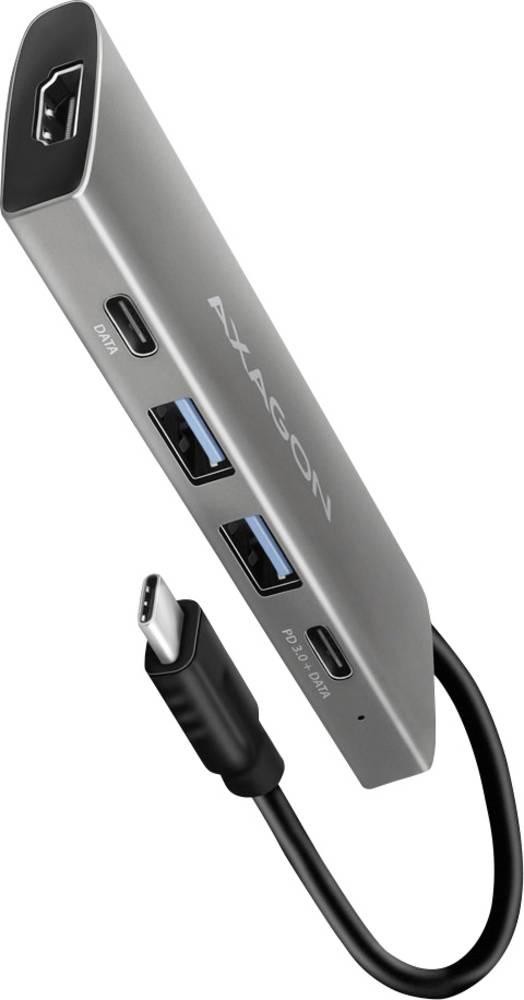 Axagon HMC-5G21 USB 10Gbps hub, 2x USB-A, 2x USB-C, HDMI 4k/30Hz, PD