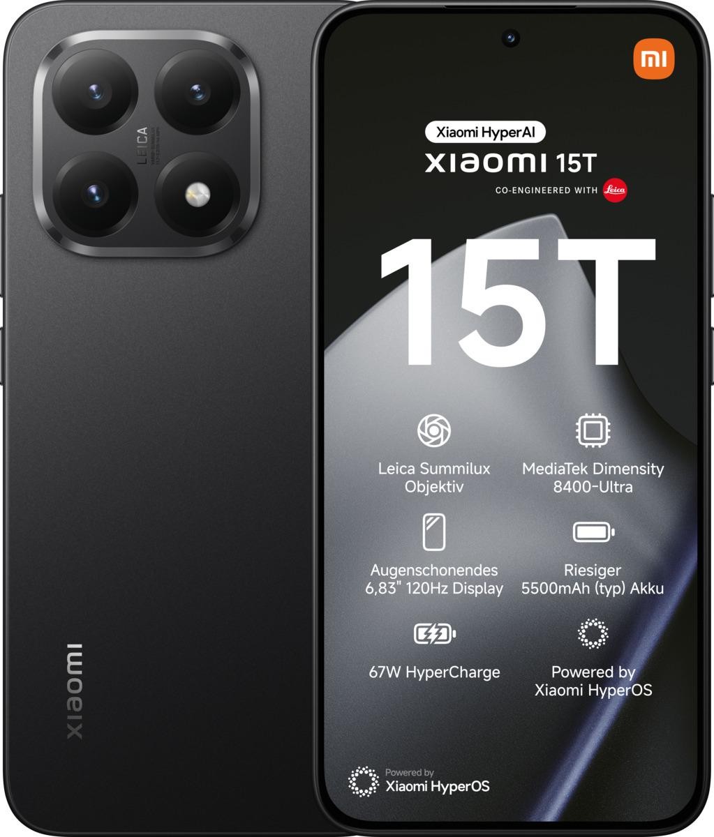 Xiaomi 15T 17.4 cm (6.83") Dual SIM 5G 12 GB 256 GB 5500 mAh Black -