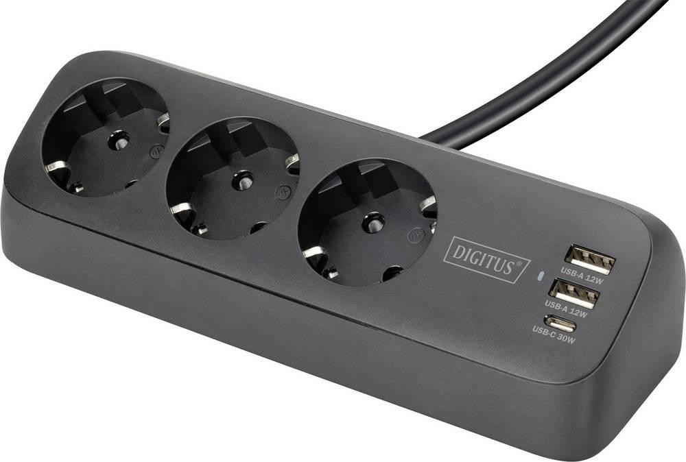 Digitus DA-70625 Tischsteckdose black Schutzkontakt 1 pc(s)