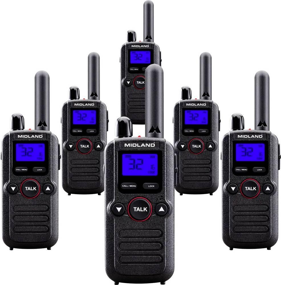 Midland 6er Set BR180 Business Radio C1625.01 PMR-Funkgerät