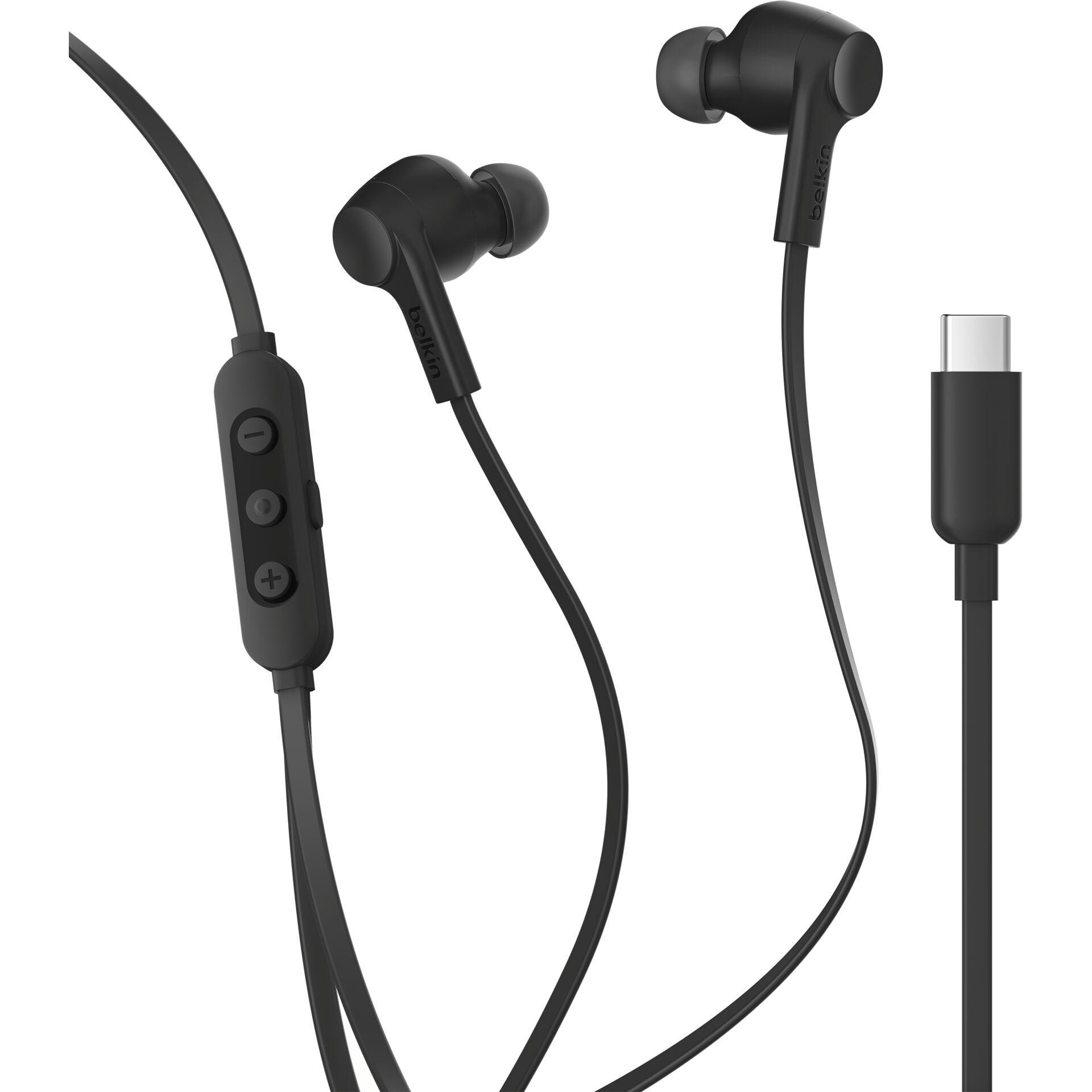 Belkin SoundForm ANC In-Ear-Kopfhörer Kabel, USB-C, schwarz