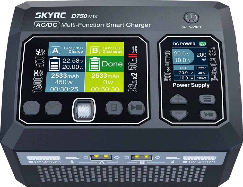SKYRC D750 MIX Modellbau-Ladegerät 32A Blei, LiFePO, LiHV, LiIon,