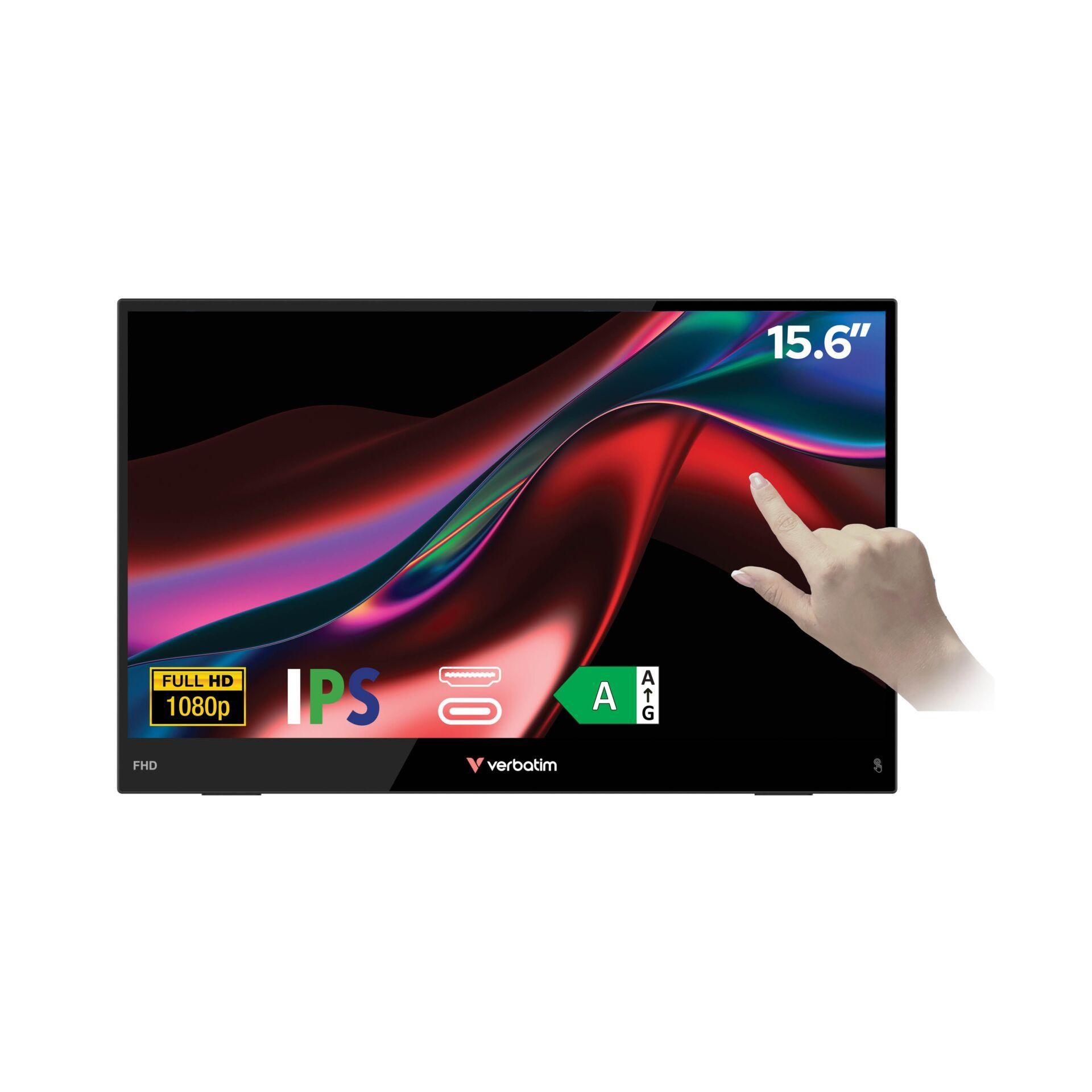Verbatim Portable 15.6" FHD Touch Monitor LIGHT - Verbatim Portable