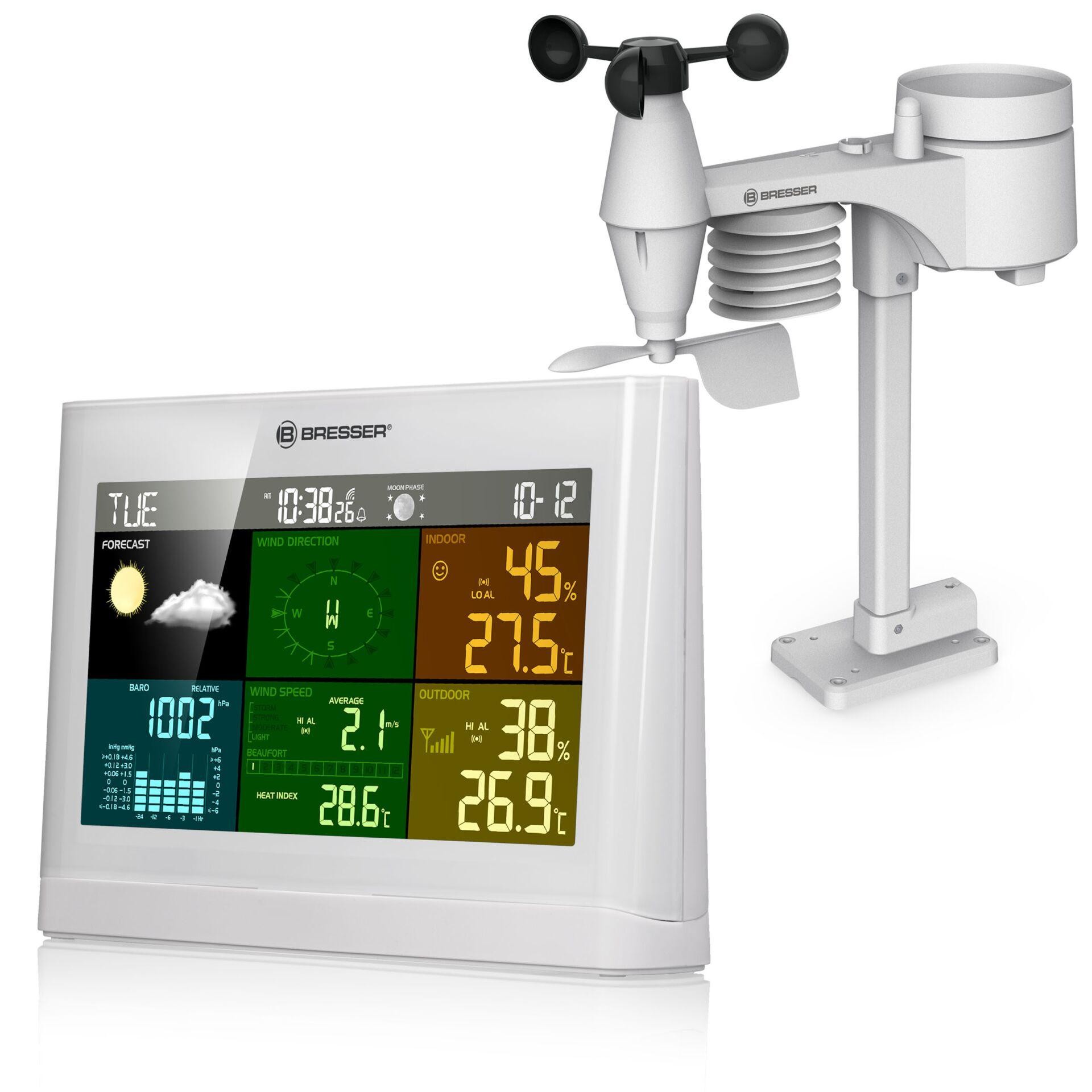 Bresser Wetter Center 5-in-1 Comfort blanc