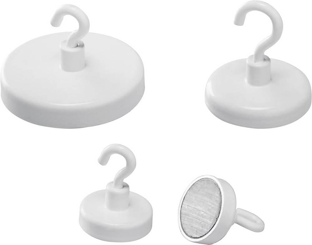 Magnetoplan Hakenmagnet (Ø) 47mm rund blanco 10 St. 52647S10