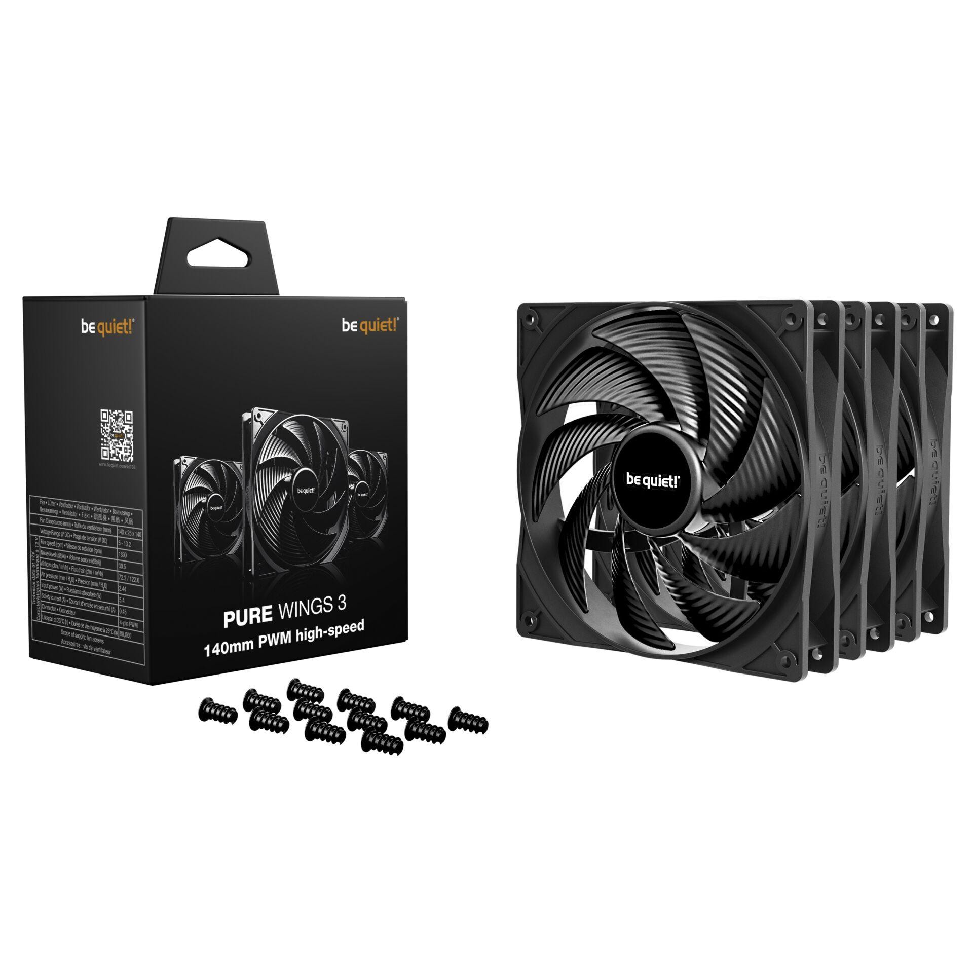 be quiet! Pure Wings 3 140mm | PWM high-speed Triple Pack Computer