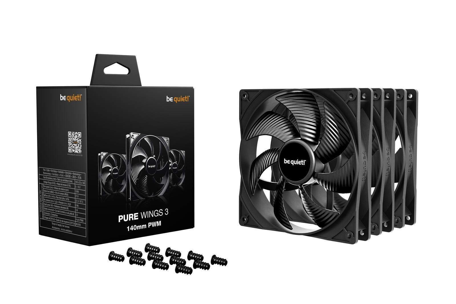 be quiet! Pure Wings 3 140mm | PWM Triple Pack Computer case Fan 14