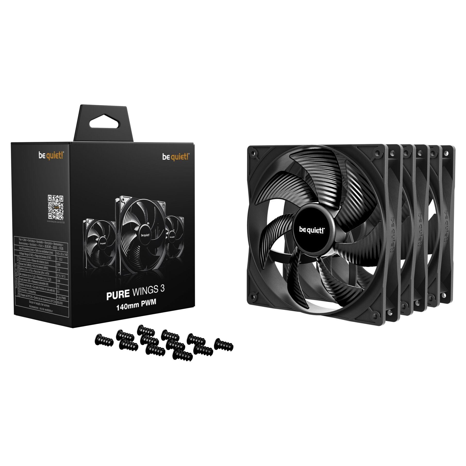 be quiet! Pure Wings 3 140mm | PWM Triple Pack Computer case Fan 14
