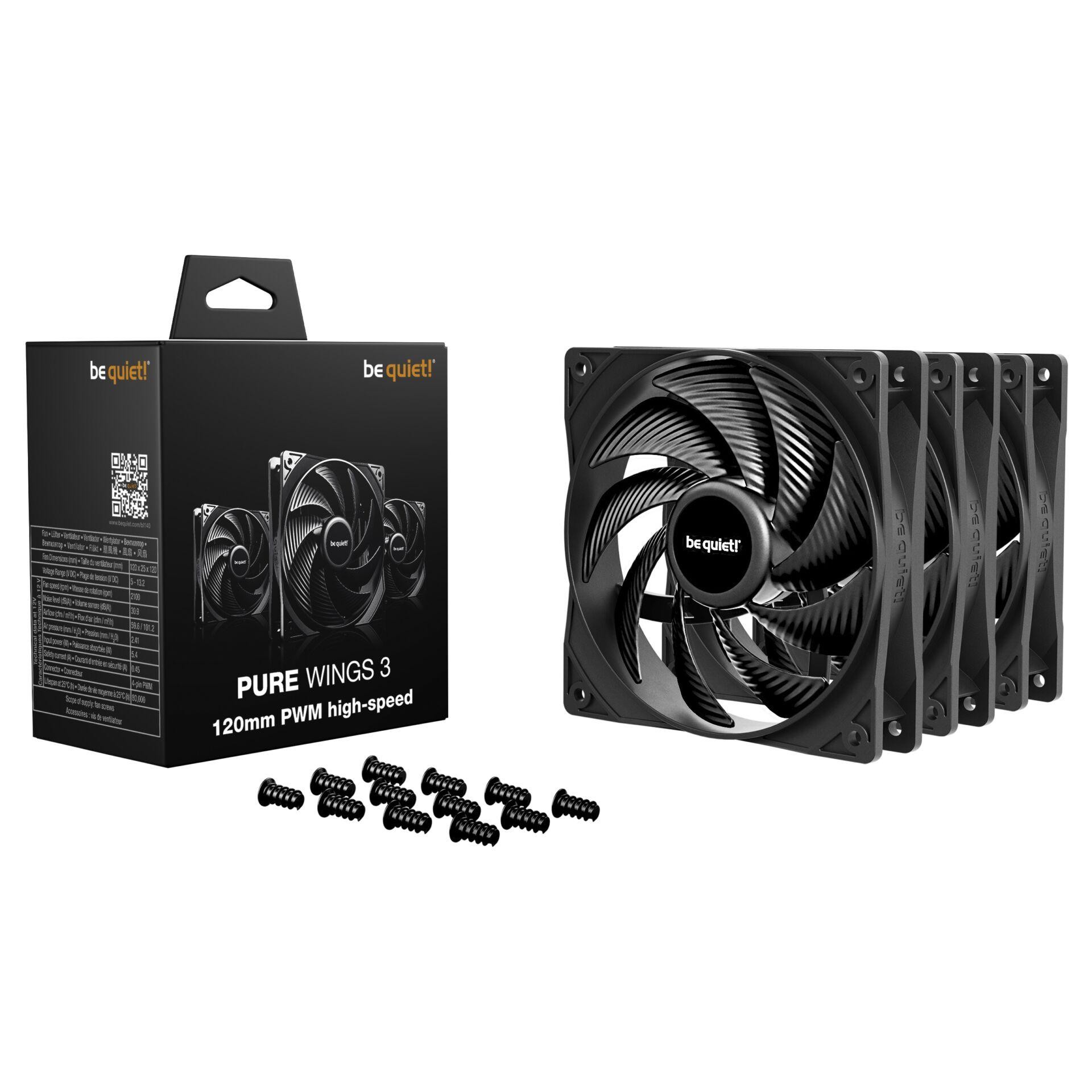be quiet! Pure Wings 3 120mm | PWM high-speed Triple Pack Computer