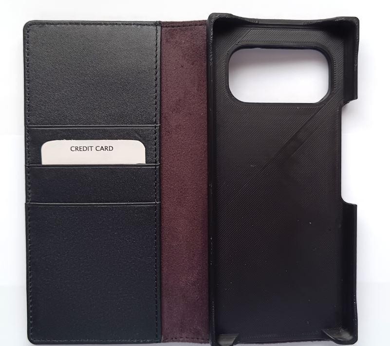 Volla leather protection case/Bookcase for Volla Phone Quintus black