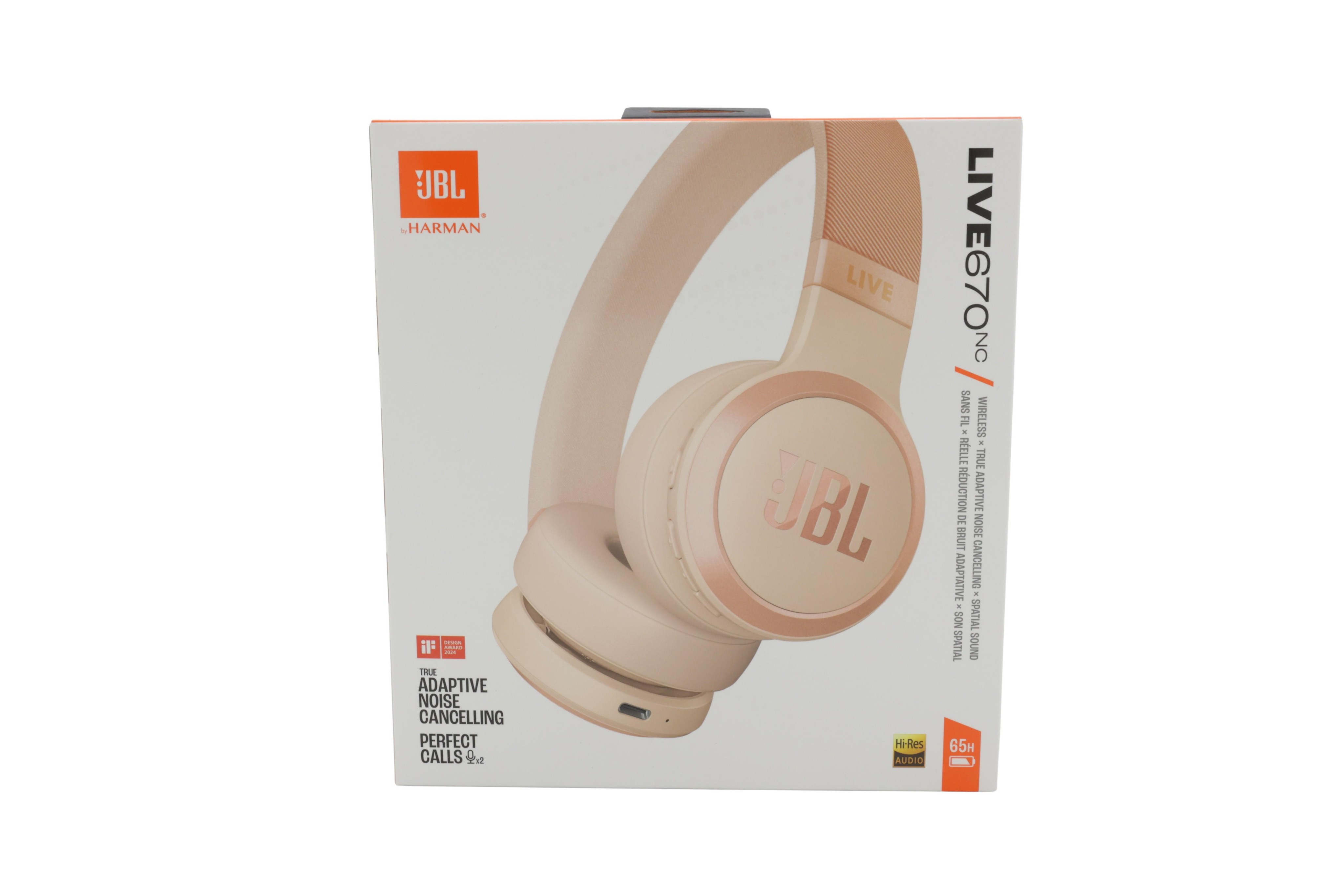 JBL Live 670NC Headset Wireless Head-band Calls/Music Bluetooth Sand -