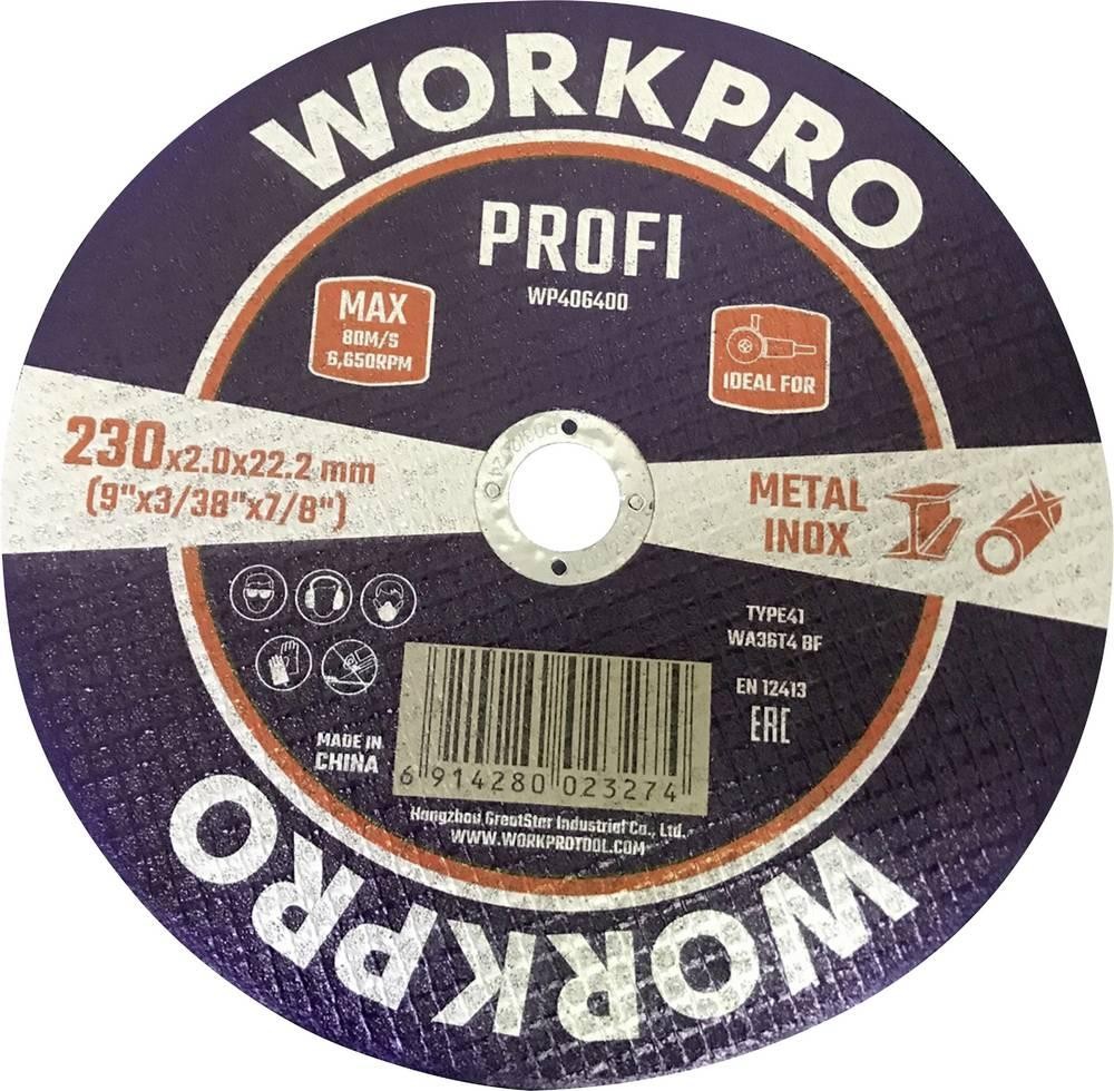 WorkPro WP406400 Trennscheibe 230mm 10 St. INOX, Metall