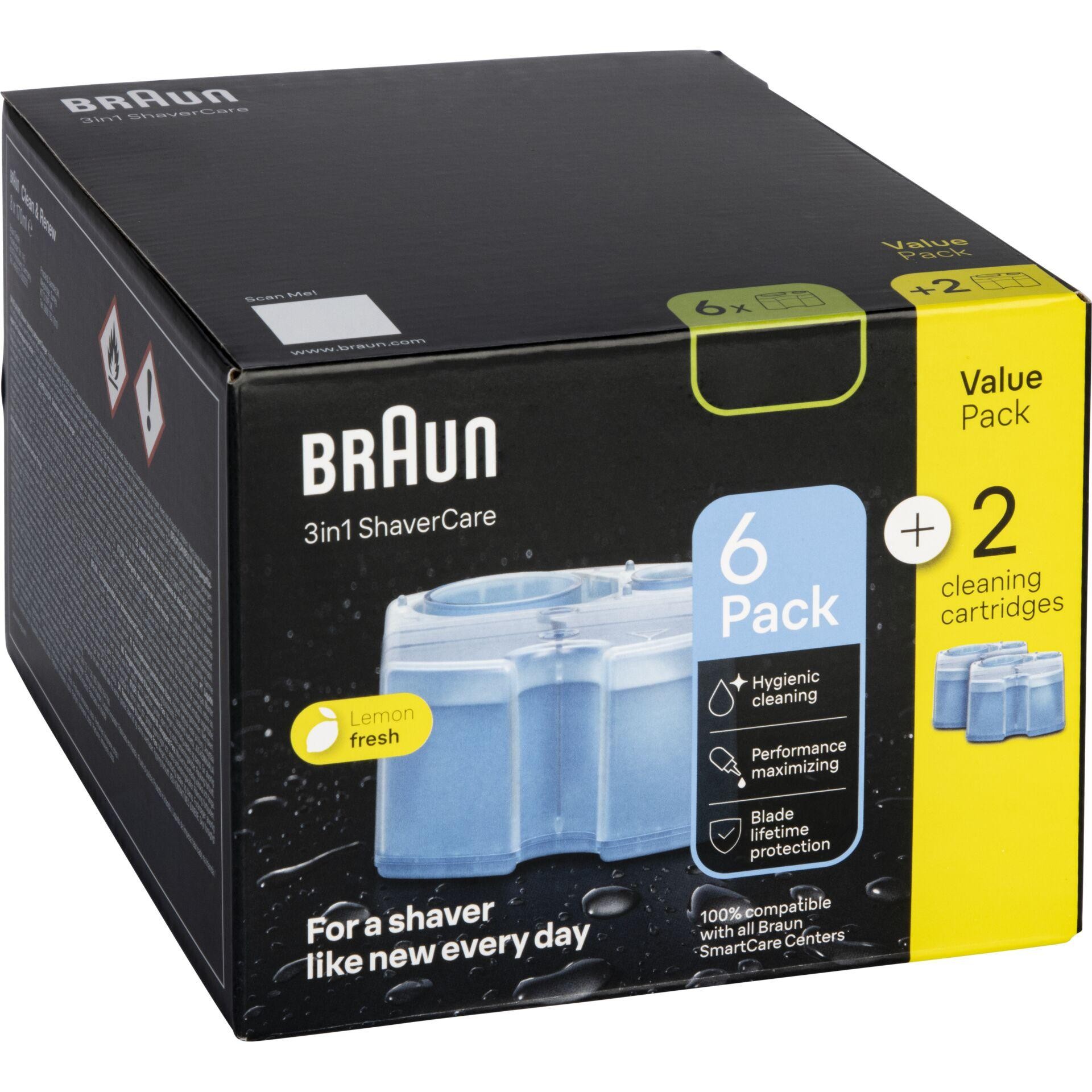 Braun 3in1 ShaveCare refill cartridge, 6+2 Pack - Braun 3in1