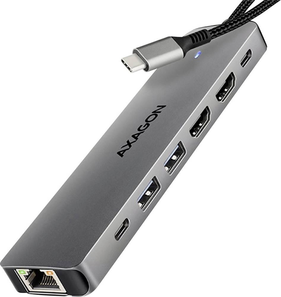 AXAGON USB-C Dockingstation AXAGON HMC-7HX2 USB-Hub, 2x USB-A, 1x