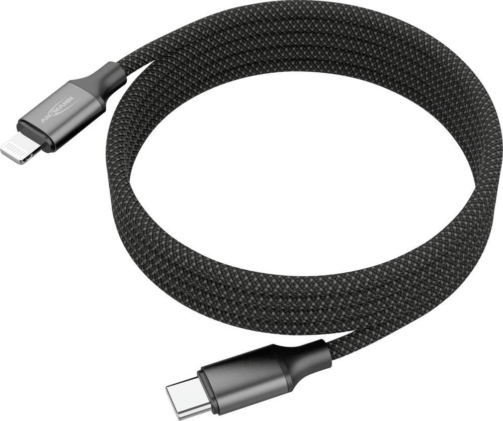 Ansmann 1700-0187 lightning cable 1.2 m Black - Ansmann 1700-0187, 1.