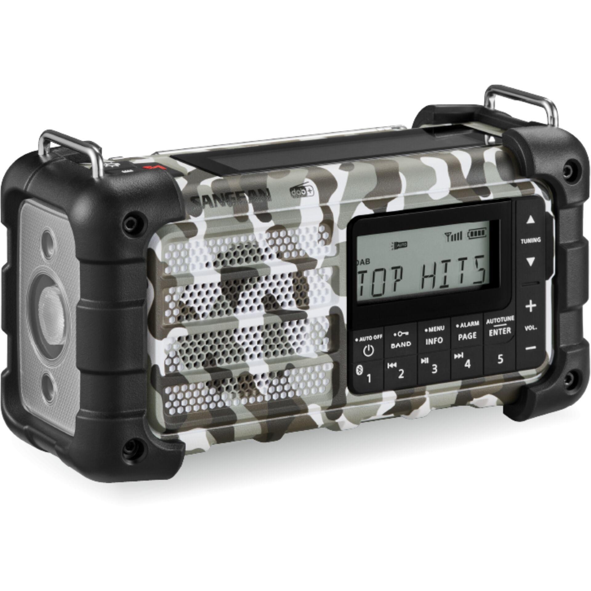 Sangean MMR-99 DAB+ Camo Notfallradio DAB+, UKW AUX, USB, Bluetooth