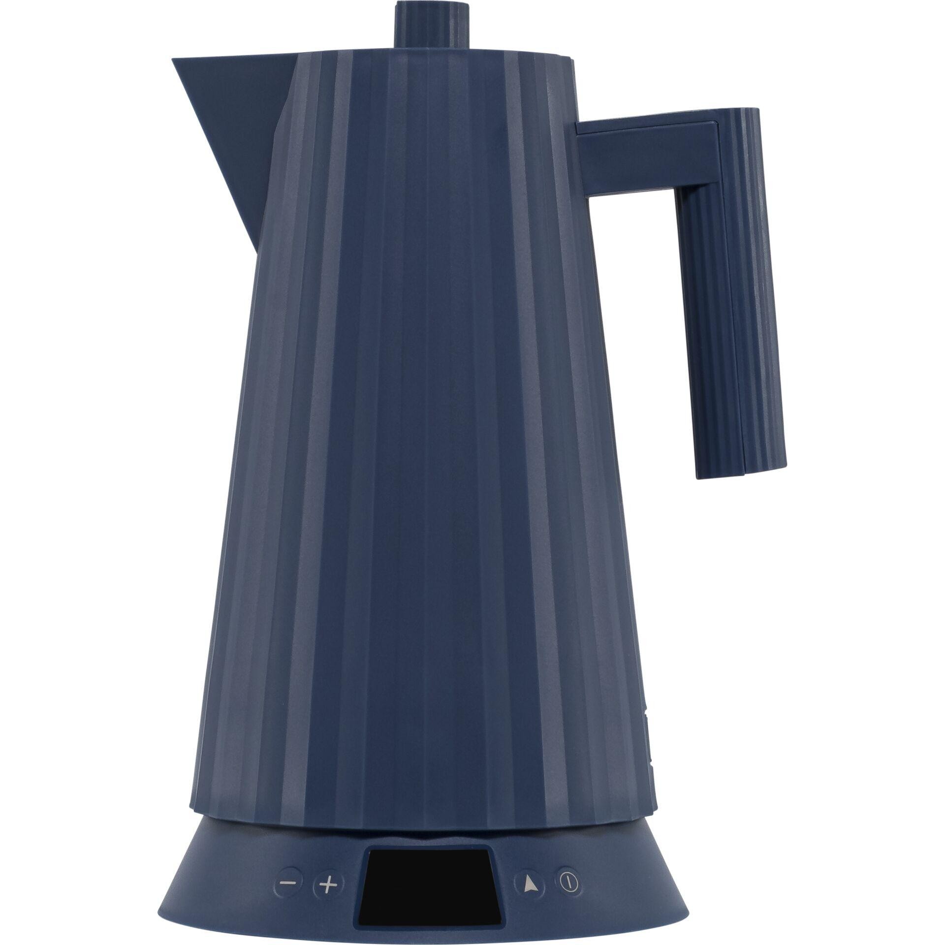 Alessi Plisse hervidor de agua azul con Temperaturregelung