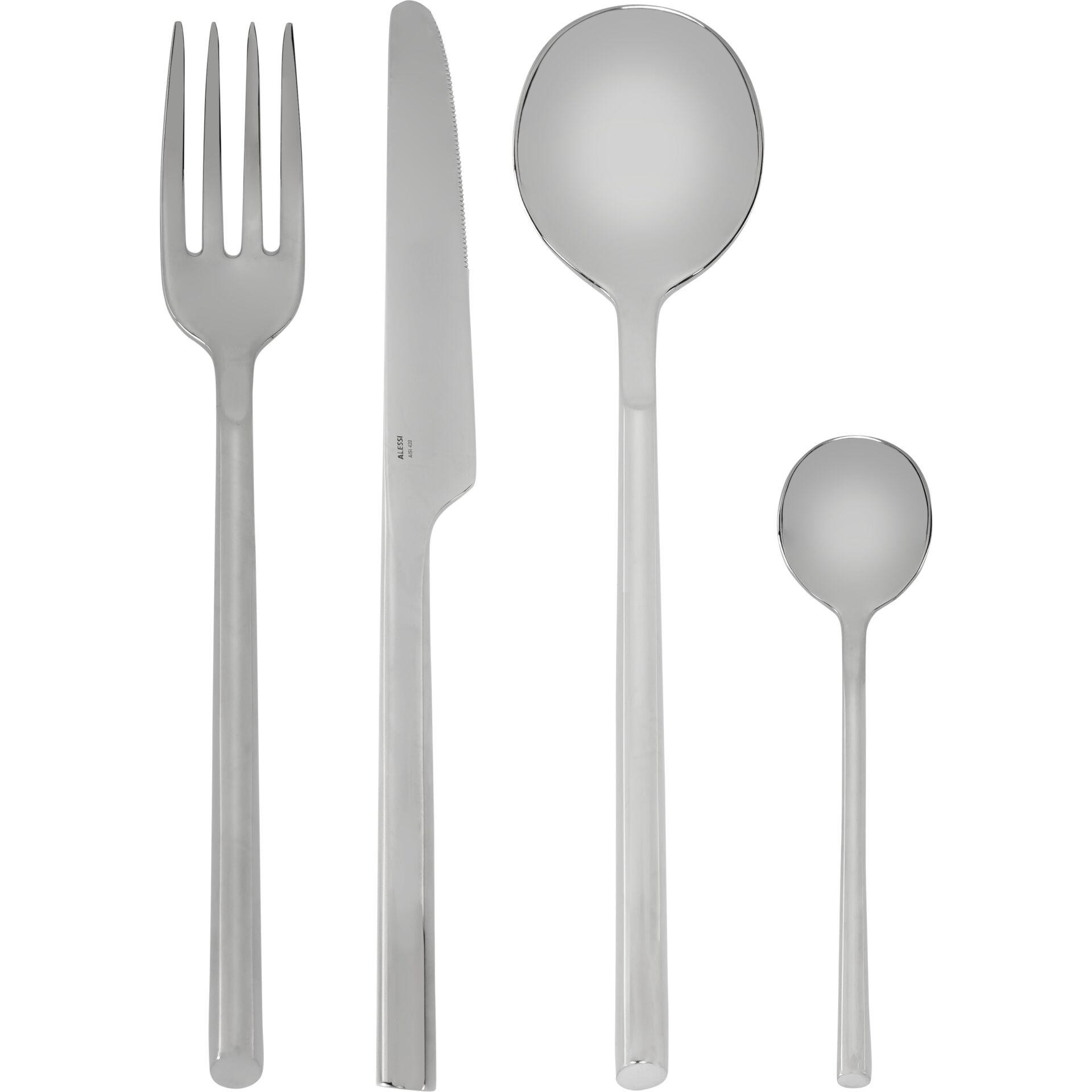 Alessi Clivo Besteckset 24-tlg. silver