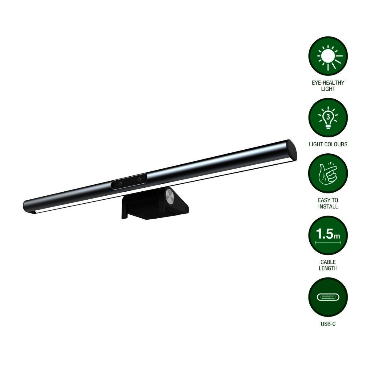 4smarts 541710 monitor light Black, Silver 400 lm - 4smarts 541710,