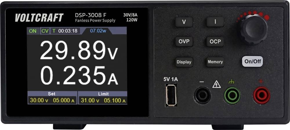 VOLTCRAFT DSP-3008 F Labornetzgerät passiv gekühlt 0 - 30V 0 - 8A
