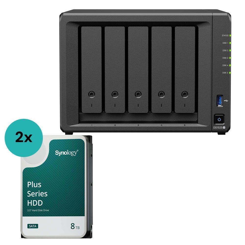 Synology DiskStation DS1525+ 5 Einschübe NAS-Server Leergehäuse (