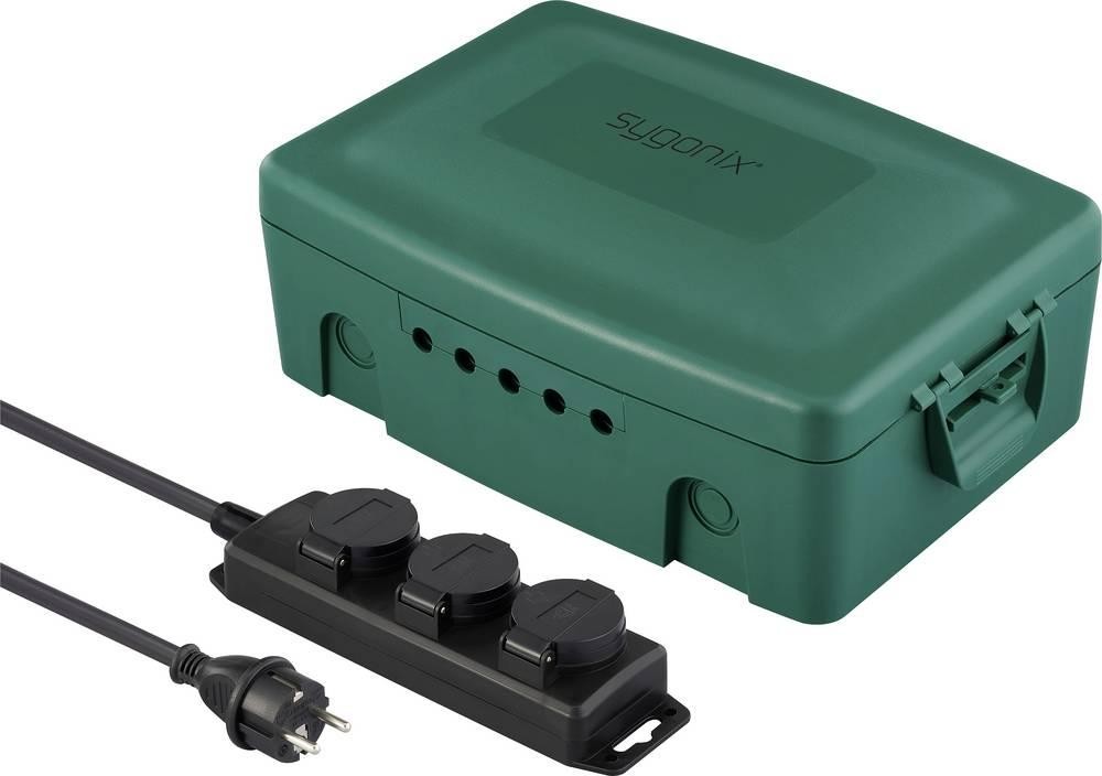 Sygonix SY-6797950 Verteilerbox 3fach verde, noir erhöhter Berü