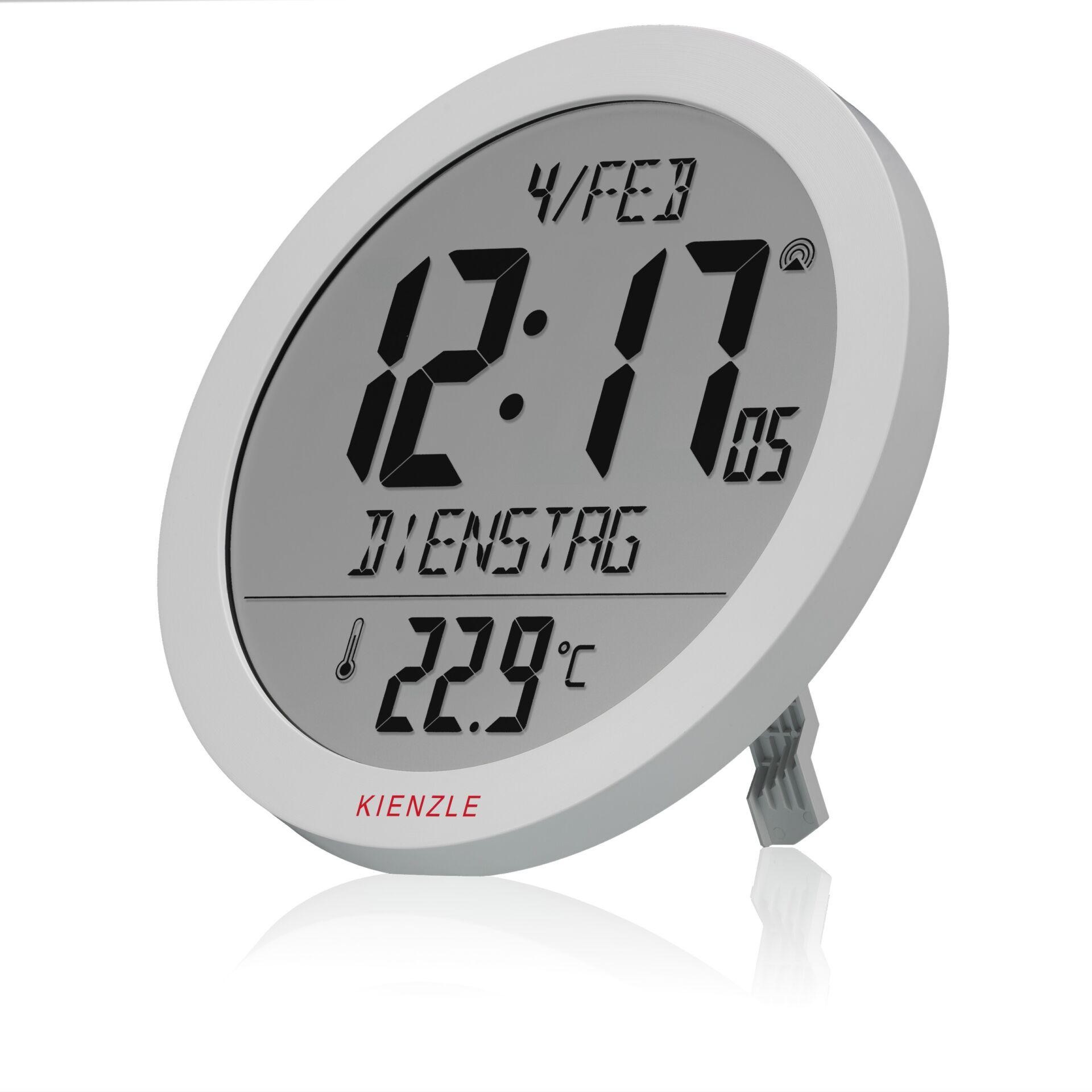 KIENZLE Funkuhr con Innentem- peratur, bianco