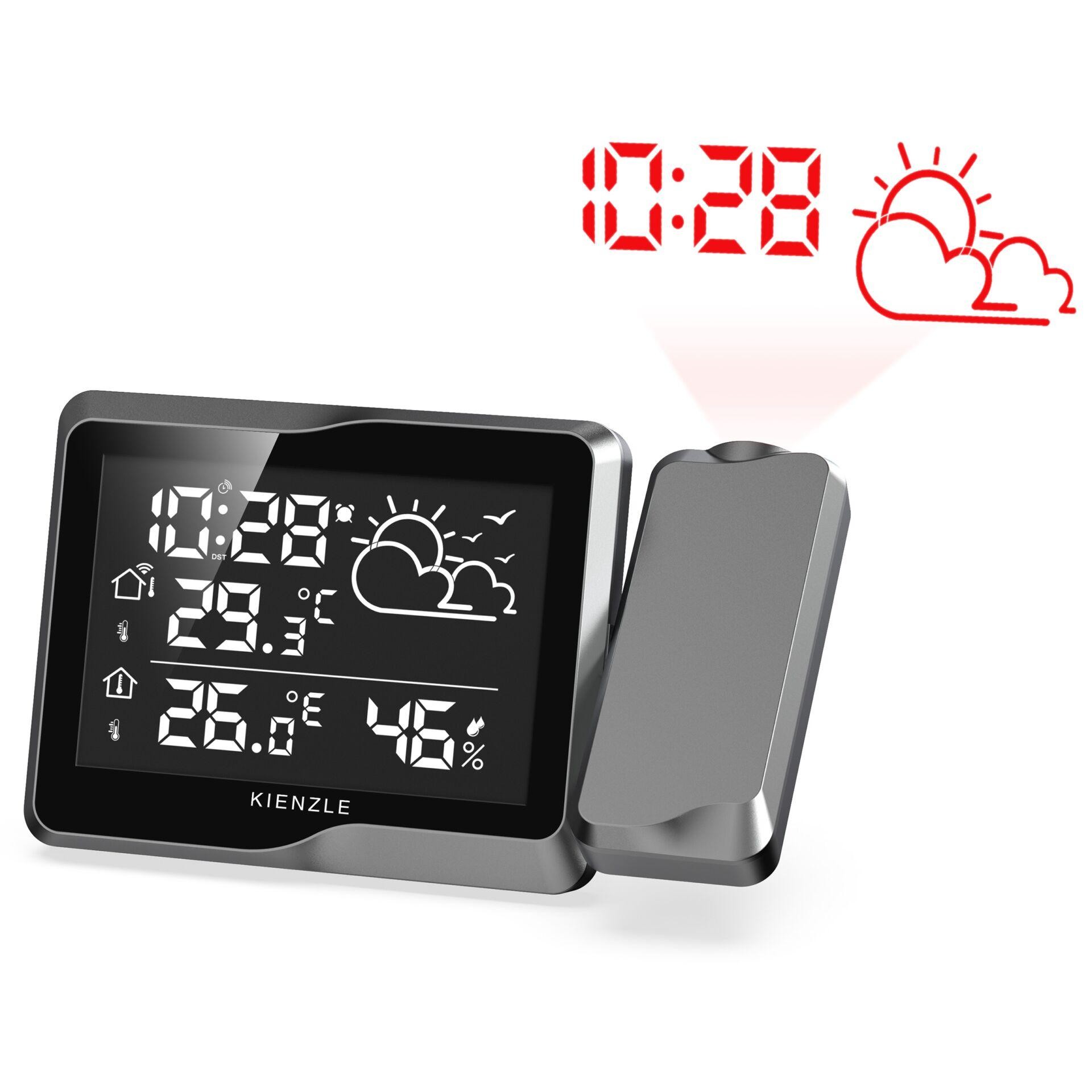 KIENZLE Funk DCF Wetterstation mit Wand-Projektion
