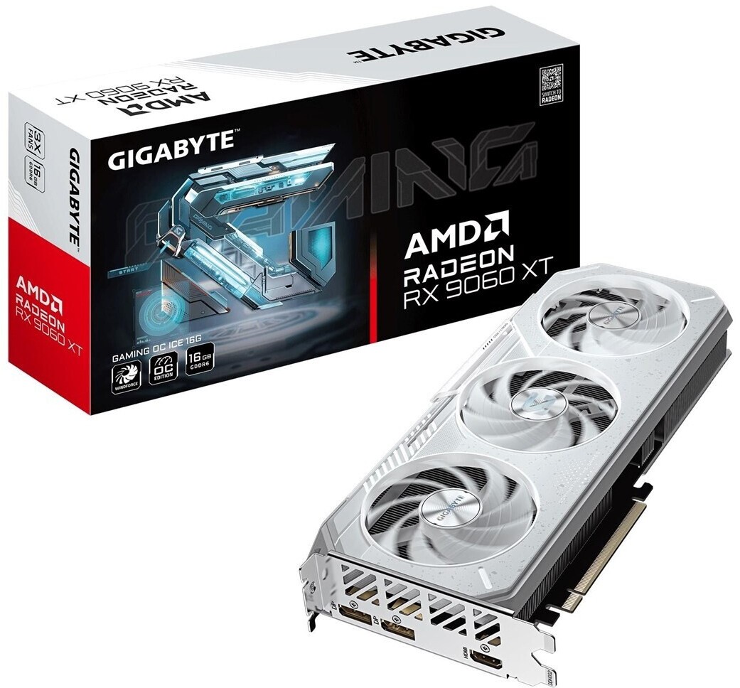 GIGABYTE GAMING Radeon RX 9060 XT OC ICE 16G Graphics Card - 16GB