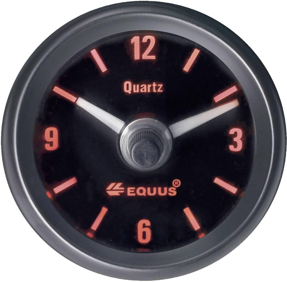 Equus 656789 Kfz Einbauinstrument Quarz-Uhr analogique 4 LEDs Blau,