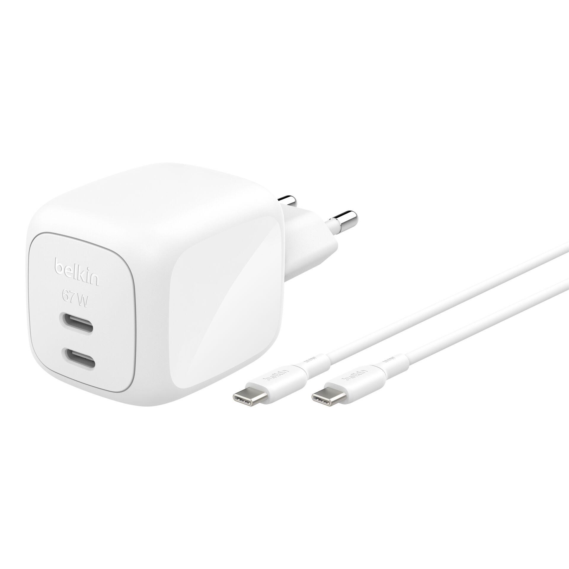 Belkin WCH020KQ2MWH-B6 mobile device charger Universal White AC Fast